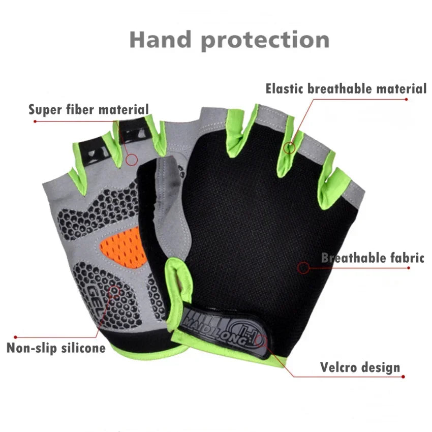 Fingerless Gym Gloves Women Men Weightlifting