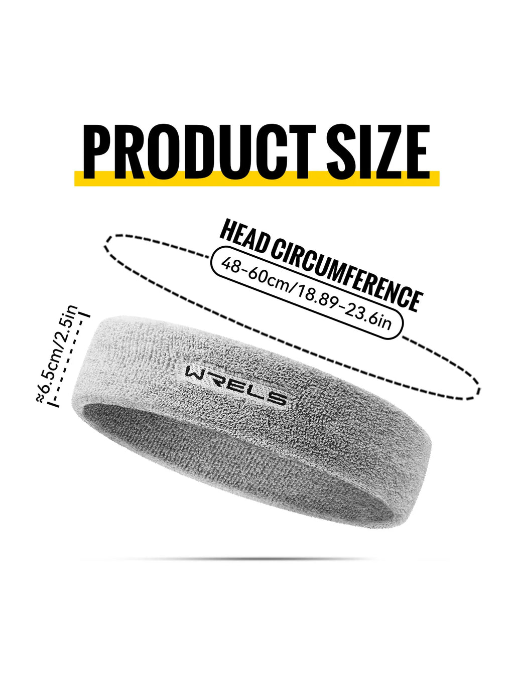 WRELS Sweatbands Sports Moisture Wicking Athletic