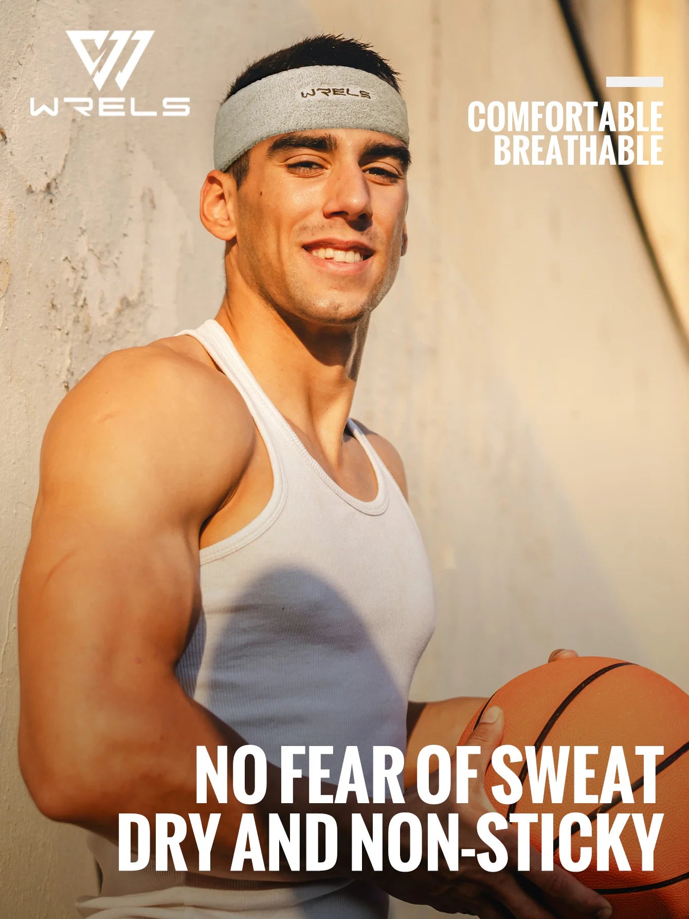 WRELS Sweatbands Sports Moisture Wicking Athletic