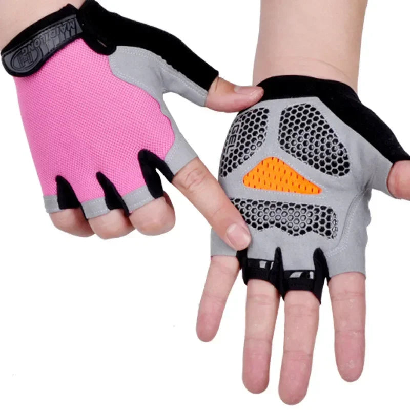Fingerless Gym Gloves Women Men Weightlifting