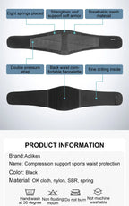 AOLIKES Adjustable Back Lumbar Support Belt