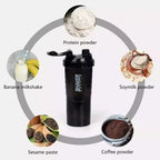 3 Layers Shaker Protein Bottle Powder Shake Cup