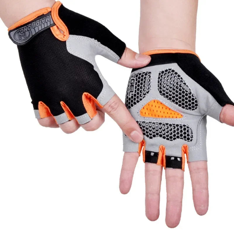 Fingerless Gym Gloves Women Men Weightlifting