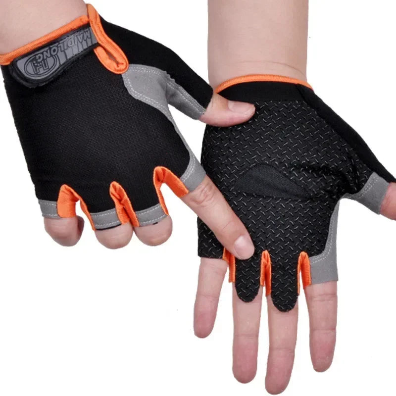 Fingerless Gym Gloves Women Men Weightlifting